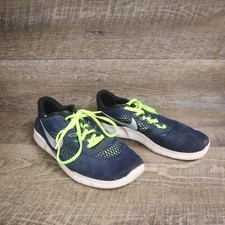 NIKE FREE RN GS 833989 403 OBSIDIAN/ METALLIC SILVER-VOLT YOUTH SIZE 5.5