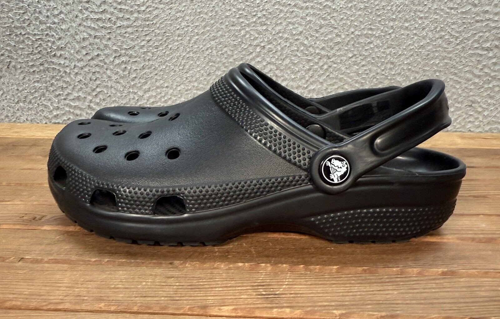 Zuecos Crocs para hombre 6 mujer 8 negros clásicos zuecos sin cordones espuma ligera al aire libre