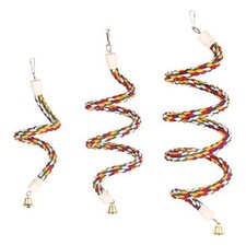 Parrot Climbing Rope, Bird Rope Perch, Hanging Stand for Budgie Cockatoos