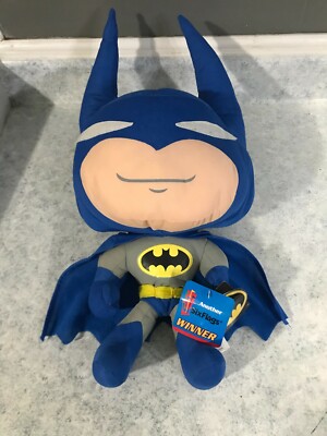 Smug Chibi Style BATMAN Superhero Stuffed Plush Toy SIX FLAGS EXCLUSIVE w/ Tags