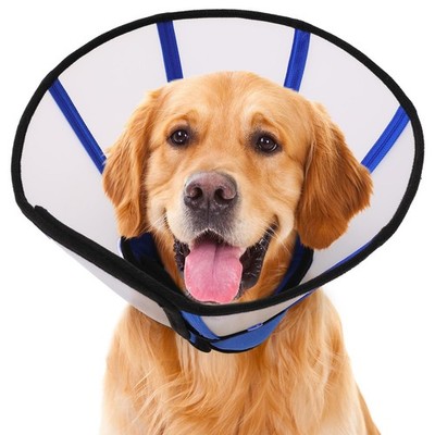 SUNFURA Dog Cone, Soft Dog Cones for Large Breeds After Surgery, Comfortable Pet
