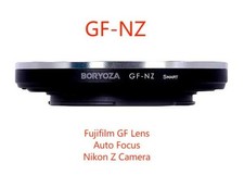Boryoza GF-NZ Auto Focus Lens Adapter for Fujifilm GF GFX Lens to Nikon Z Camera