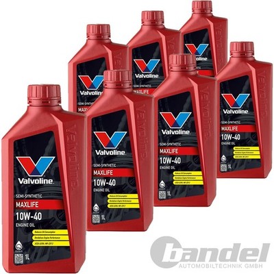 7x1L VALVOLINE MAXLIFE 10W-40 MOTORÖL passend für MB 229.3 VW 502/505.00 RN 0710
