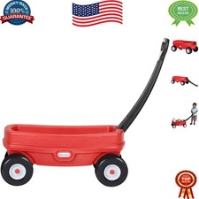 Lil' Wagon Red  Black - Lightweight Toddler Pull-Along, Indoor/Outdoor Fun