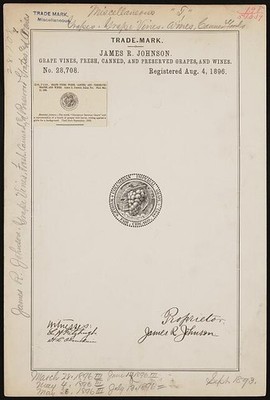James R. Johnson for Columbian Imperial brand Grape Vines, Fresh, Canned, and