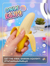 Banana Shaped Soft Squishy Toy &ndash; Fun Sensory & Stress Relief Toy