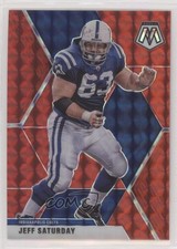 2020 Panini Mosaic Red Mosaic Prizm Jeff Saturday #96 7bf