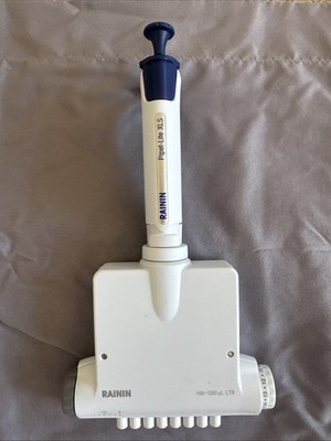 Rainin Pipet-Lite XLS Adjustable 8 Channel Pipette L-1200 100-1200 µL Used