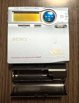 Sony Mz-r910 MD Player Recorder Minidisc Walkman Silver Zz64 for