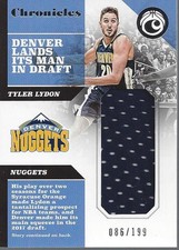 2017-18 Panini Chronicles Swatches #28 Tyler Lydon /199 - BSK