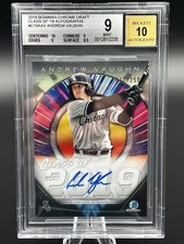 2019 Bowman Draft Chrome Class of /250 Andrew Vaughn BGS 9 MT 10 GEM MINT Auto