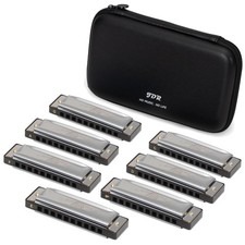 Professional Grade Diatonic Harmonica Set with EVA Case