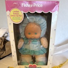 VTG 1991 Puffalump Kid Plush Blonde Hair Green Eye Fisher Price Doll Read