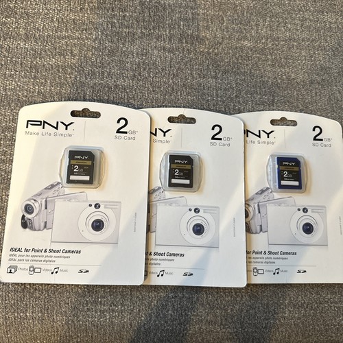 PNY Premium 2GB SD Camera Memory Cards 3  NEW - SEALED  - Picture 1 of 5