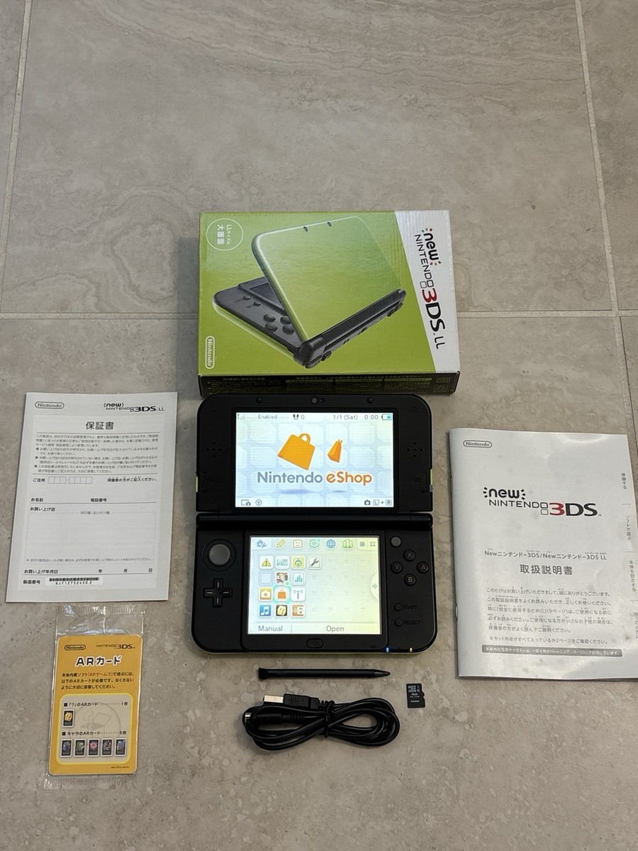 New Nintendo 3DS LL XL Lime And Black Region Free USA Seller