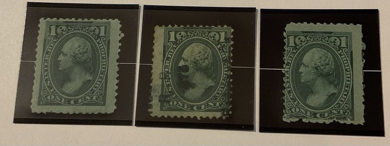 1871-1874 US STAMPS SC# RB11,a,b, PROPRIETARY REVENUE ONE CENT, USED, Lot