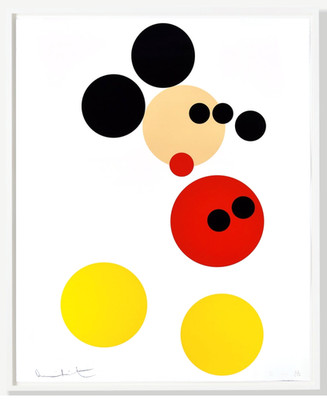 DAMIEN HIRST MICKEY MOUSE 2014 SIGNED NUMBERED LIMITED ED SCREENPRINT WITH GLAZE