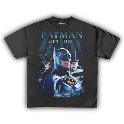Batman Returns Vintage T-Shirt Gothic Superhero Movie Graphic Tee Unisex
