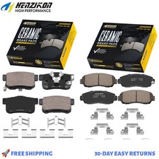 Front & Rear Ceramic Brake Pad Set w/Hardware...
