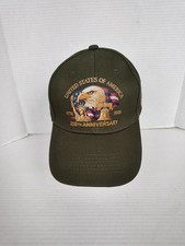 250th Anniversary Baseball Cap Green Patriotic USA Hat 1776 -2026 Adult Medium