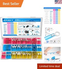 320PCS Heat Shrink Wire Connectors Kit, Electrical Waterproof Crimp Butt Term...