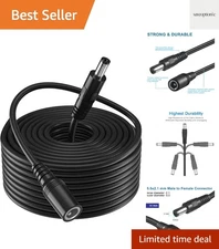 33FT DC Power Extension Cable 2.1mm x 5.5mm,12v Power Supply Adapter for CCTV...