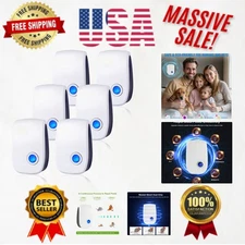 Intelligent Ultrasonic Pest Control Plug-In - 6 Pack with Nightlight Feature