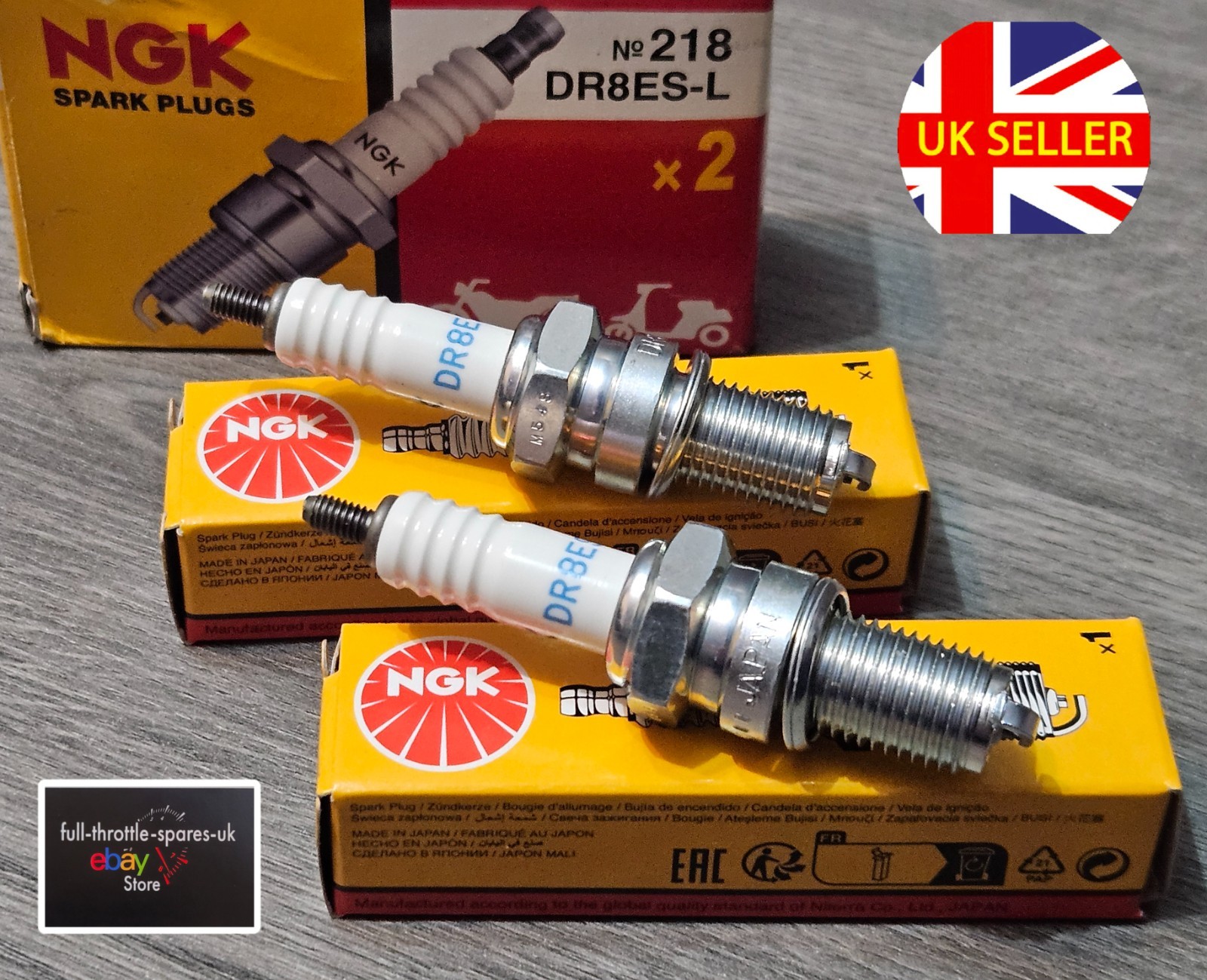 fits: HONDA CB 450 S 1986-1989 X2 NGK SPARK PLUGS SPARK PLUG DR8ES-L UK