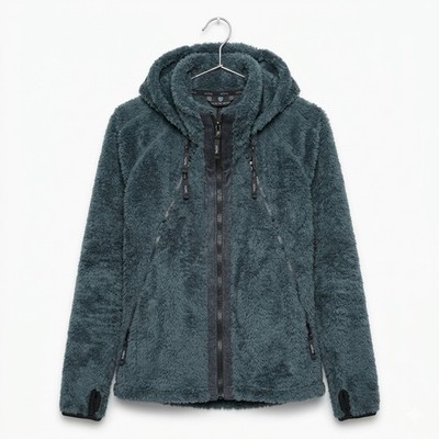 Kuhl Flight Fleece Jacket Womens Small  Slate Blue Full Zip Hooded Outdoor Gorp