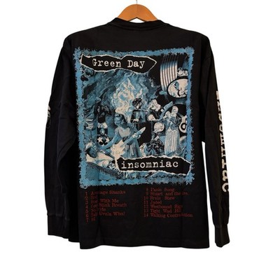 Green Day Insomniac Vintage Reprint Single Stitch Long Sleeve T