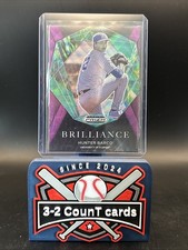 2022 Panini Prizm Draft Picks - Brilliance Hunter Barco #BR-HB Purple Wave (RC)