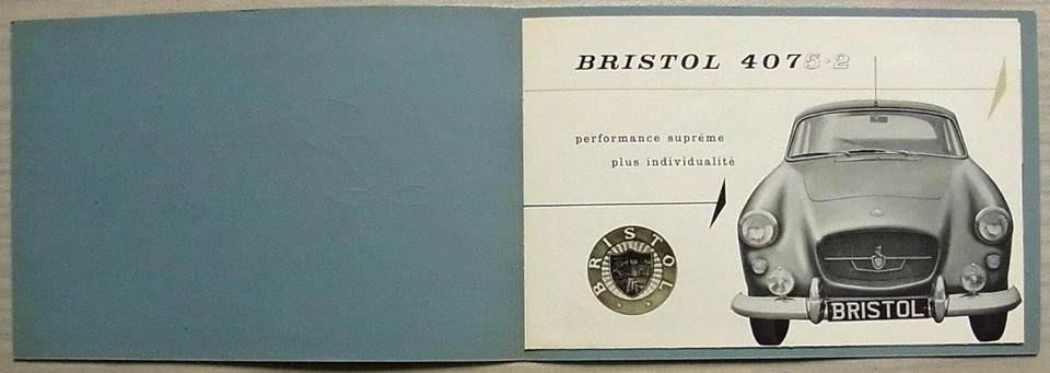 BRISTOL 407 5.2 Car Sales Brochure Oct 1961 FRENCH TEXT - Image 2 of 4
