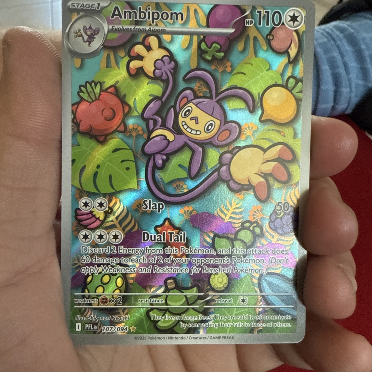 Ambipom 107/094 Phantasmal Flames Pokemon Card NM English