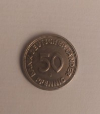 50 PFENNIG M&uuml;nze | 1949 | Bank Deutscher L&auml;nder Pr&auml;gung J | Sehr SELTEN