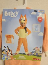 Bluey "Bingo" Toddler Costume 2T Disguise Orange Jumpsuit Headpiece New w/ Tags