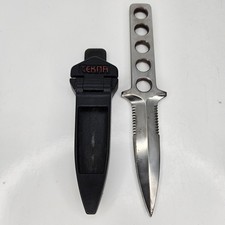 Vintage Tekna Stainless Dive Knife W Sheath Japan Snorkel Swim 3.5 In. Blade