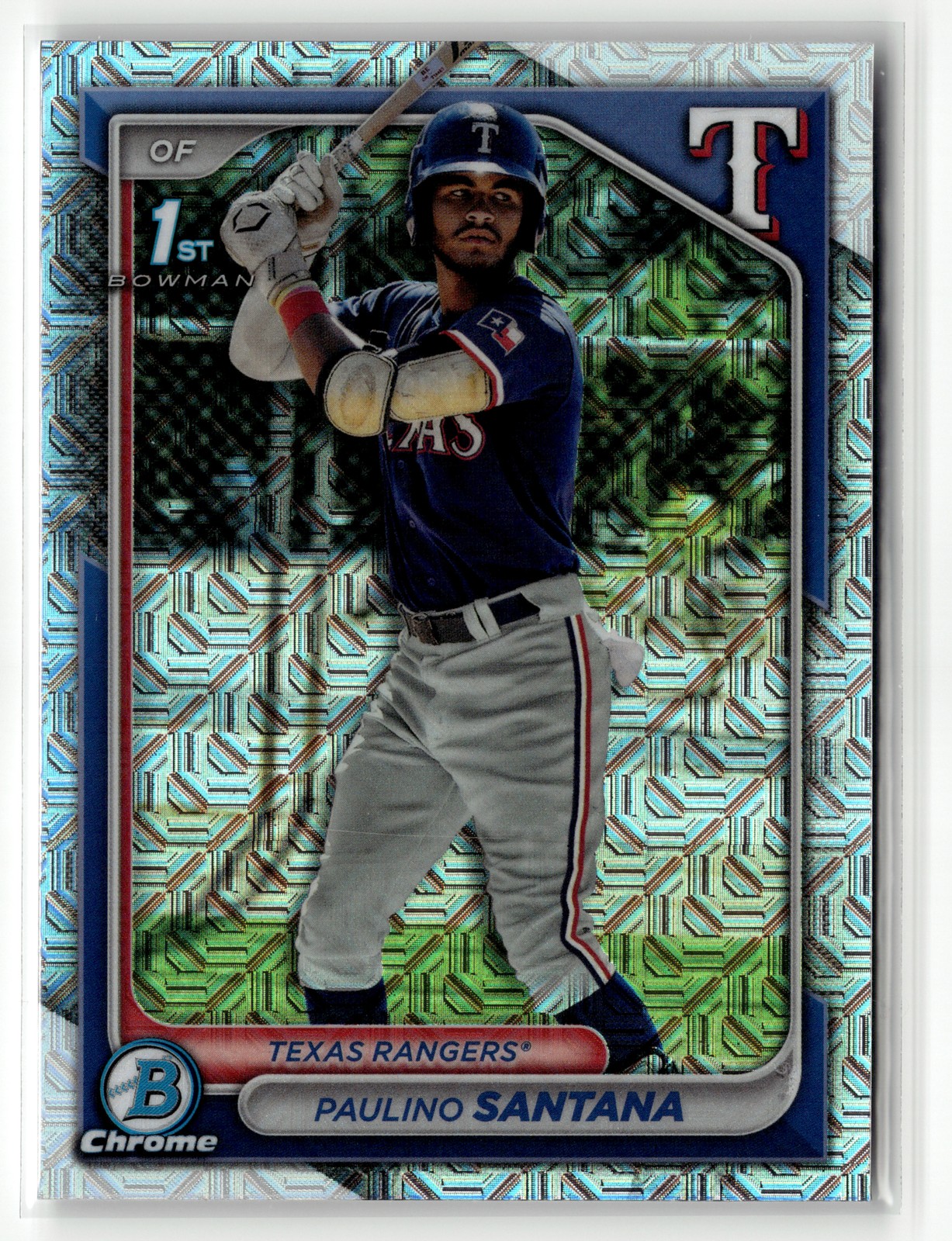 2024 Bowman Chrome #BCP-245 Paulino Santana Prospects 1st Mojo Refractors