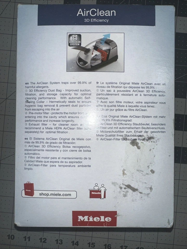 Miele 10123210 AirClean 3D Efficiency Dust Bag, Type GN | SEE PICTURE - Image 3 of 4