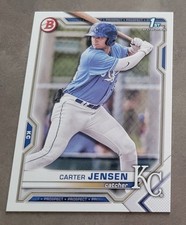 2021 Bowman Draft Carter Jensen 1st Rookie RC #BD-106 Royals