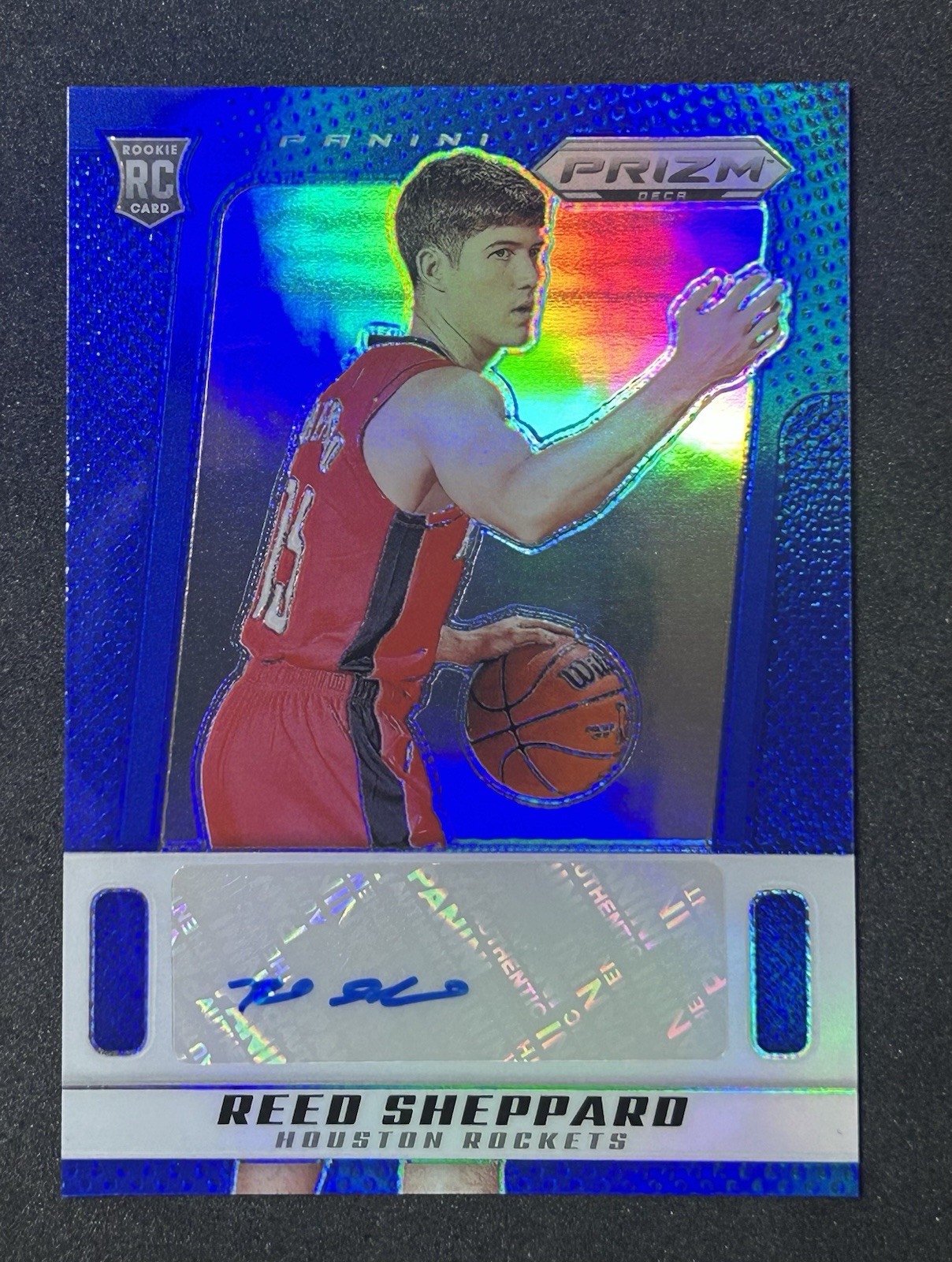 2024-25 Panini Prizm Deca Signatures Reed Sheppard #PDS-RSH Blue 13/49 Rookie