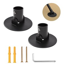 Adjustable Shower Curtain Rod Bracket for Slanted Wall, 2Pcs Titanium Steel S.