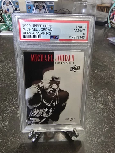 Upper Deck 2009-10 Michael Jordan Now Appearing NA-6 Bulls PSA 8 Graded