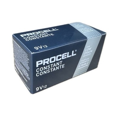 12 Duracel Procell 9V Constant Alkaline Batteries (one 12 pack)