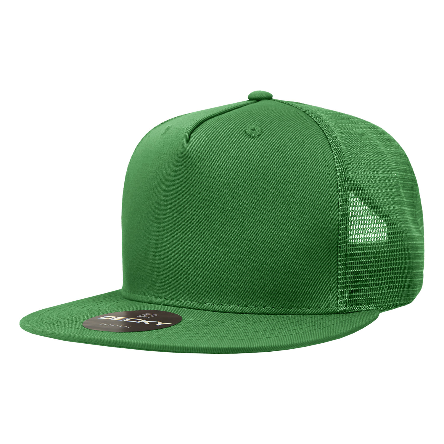 Decky 5 Panel High Profile Structured Cotton Blend Trucker -
