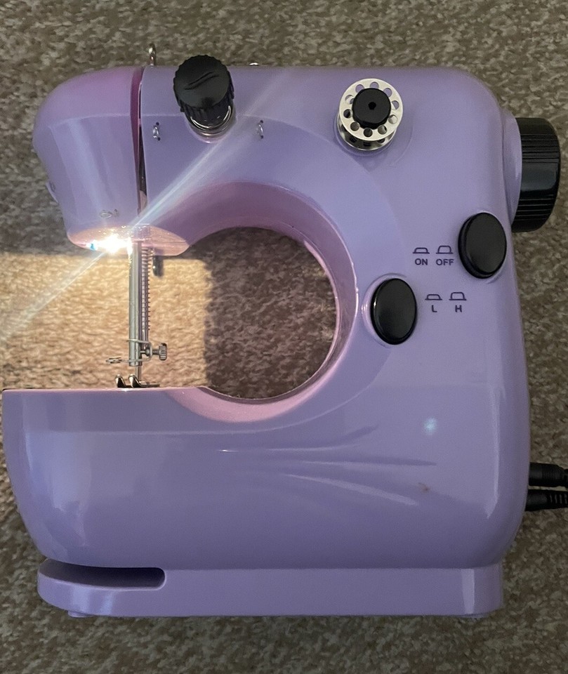 Mini Jeteven Purple Sewing Machine with Foot pedal eBay