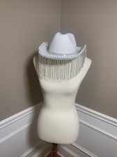 Cowgirl Rhinestone Blinge White Hat