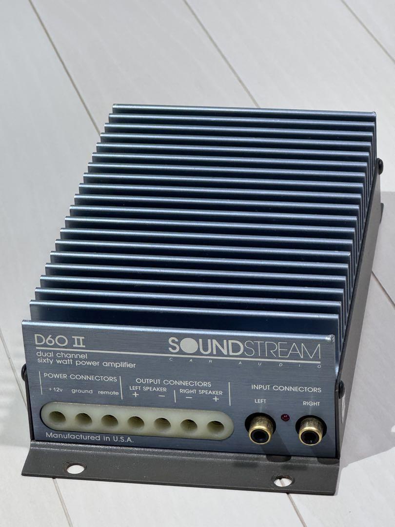 SOUNDSTREAM D60 II デュアルチャンネルパワーアンプ SOUNDSTREAM D60 II Used Dual Channel Car Power Amplifier USA