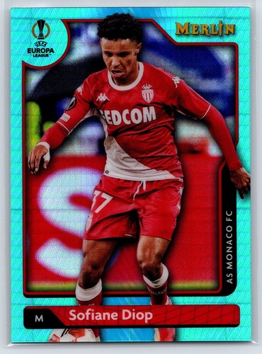 2021 Merlin Chrome UEFA Sofiane Diop Aqua Prism #45 AS Monaco FC