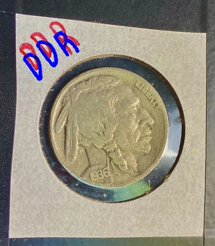 1936 Buffalo Nickel DDR FS-801