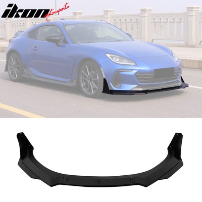 Fits 22-24 Subaru BRZ ZD8 JDM Style 5PCS Front Bumper Lip Winglet PP Matte Black